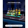 LED Lighted Liquor Bottle Display, 2-Tier 30-Inch Whiskey Rack, Support USB, Illuminated Home Bar Shelf with RF Remote & App Control, 7 Static Colors