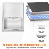 Drop in Ice Chest, 24"L x 18"W x 13"H Stainless Steel Ice Cooler, Commercial Ice Bin with Sliding Cover, 40.9 qt Outdoor Kitchen Ice Bar