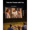 Projector Screen with Stand, 80 Inch 160° Wide Angle Indoor Outdoor Projection Screen, 16:9 4K HD Wrinkleless Portable Tripod Screens with Carry Bag,