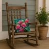 West Virginia Rhododendrons in Watercolor Throw Pillow Machine Washable, Indoor Outdoor Decorative Pillow for Couch, Bed or Patio, 14Hx14W