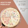 Outdoor Pizza Oven Wood Fired with 12 Stone Peel Waterproof Cover for Patio Cooking Black
