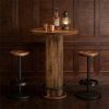 A small bar set with 2 bar stools, cocktail table with bar changing chairs, circular small bar table, perfect for busy family bars