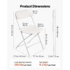 6 Pack Folding Chairs, Foldable Plastic Chairs with Heavy Duty Metal Frame, Portable Folding Card Table Chairs