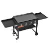Gas Griddle, 4-Burner Flat Top Grill, 36 inch Grill Plate Foldable Propane Griddle with Wheels, 60000 BTU Outdoor Flat Top Grills for Pan-Frying