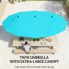 Garden Umbrella, Market Umbrella, Sunshade Umbrella (with Base) Blue