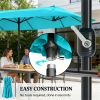 Garden Umbrella, Market Umbrella, Sunshade Umbrella (with Base) Blue