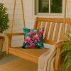 West Virginia Rhododendrons in Watercolor Throw Pillow Machine Washable, Indoor Outdoor Decorative Pillow for Couch, Bed or Patio, 14Hx14W