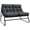 Garden Furniture with Cushion Black 43.31 x 31.89 x 27.95 in