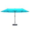 Garden Umbrella, Market Umbrella, Sunshade Umbrella (with Base) Blue