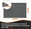 Mat - 18"X12"(2 Pcs) Rubber Bar Mats for Countertop & Dish Drying, Non-Slip Bartender Mat with Airflow Design for Home Bar, Cocktail Set