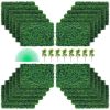 Artificial Boxwood Panel UV 24pcs Boxwood Hedge Wall Panels Artificial Grass Backdrop Wall 24" X 16" 4 cm Green Grass Wall