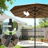 Garden sunshade umbrella, with base courtyard umbrella, outdoor umbrella, Khaki