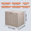 Outdoor Storage Box, 31 Gallon Resin Deck Box, Backyard Outside Toy and Towel Storage Cabinet Waterproof, for Patio Furniture Cushions, Garden Tools,