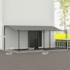 10' x 20' Outdoor Pergola Canopy, Metal Patio Canopy with Drainage Holes for Backyard, Garden, Dark Gray