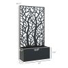 Raised Garden Bed with Trellis, Wall Mounted Flower Bed for Garden Balcony, Patio, 24"L x 9.1"W x 44.5"H