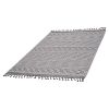 LOOM & LUXE Collection 5X7 Grey/White /Geometric Indoor/Outdoor Area Rug