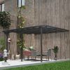 Outdoor Pergola Patio Gazebo Awning UV Protection Adjustable Aluminum Frame 14.5x10
