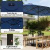 Garden sunshade umbrella, with base courtyard umbrella, outdoor umbrella, Navy Blue