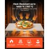 Pizza Stone, 20 x 14 x 0.6 in Rectangular Cordierite Pizza Stone, 1450Fahrenheit Heat-Resistant Cook Stone, Extra Large Baking-Stone with Metal Peel,