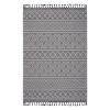 LOOM & LUXE Collection 5X7 Grey/White /Geometric Indoor/Outdoor Area Rug
