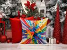 Gay Pride Joy as Resistance Throw Pillow Machine Washable, Indoor Outdoor Decorative Pillow for Couch, Bed or Patio, 18Hx18W