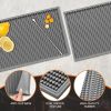 Mat - 18"X12"(2 Pcs) Rubber Bar Mats for Countertop & Dish Drying, Non-Slip Bartender Mat with Airflow Design for Home Bar, Cocktail Set