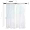 Sheer Curtains, 84 inches Long, 2 Panels Set Sheer White Curtains, Each 52" W x 84" L, Dual Rod Pocket Installation