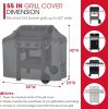 55 Inch Grill Cover for Outdoor Grill, Heavy Duty Waterproof Gas BBQ Cover, Outside 3-4 Burner Barbecue Covering for Weber, Char-Broil, Nexgrill