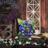 Rhode Island Violets in Watercolor Throw Pillow Machine Washable, Indoor Outdoor Decorative Pillow for Couch, Bed or Patio, 14Hx14W