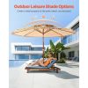 Tiki Umbrella, 9 ft Thatched Patio Umbrella with Tilt, 2-Tier Hawaiian Style Beach Parasol with PP Thatch and 8 Metal Ribs, Grass Pool Umbrellas for B