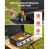 Gas Griddle, 3-Burner Flat Top Grill, Propane Griddle with Wheels, Lid, 3 x 11000 BTU Outdoor Flat Top Grills for Pan-Frying, Grilling, Stir-Frying, &