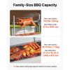 Rotisserie Grill, 38W BBQ Outdoor Pig & Lamb Spit Roaster, Charcoal Spit Roaster with 132 LBS Load Capacity & 7-Level Height, Stainless Steel Electric