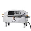 Outdoor Pizza Oven, 13 in Gas Fired Pizza-Maker, Portable Outside Gas Oven with Thickened Cordierite Pizza-Stone, and Built-in Thermometer, Pizza or G
