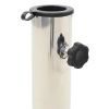 Umbrella Base Black Granite, Stainless Steel Standard
