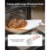 Pizza Stone, 15 in Round Pizza Stone, 0.67 in Large Cordierite Baking-Stone with Metal Peel, Scrape, 1450Fahrenheit Heat-Resistant Cooking Stones, for