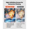 Projector Screen with Stand, 80 Inch 160° Wide Angle Indoor Outdoor Projection Screen, 16:9 4K HD Wrinkleless Portable Tripod Screens with Carry Bag,