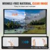 Projector Screen with Stand, 120 inch 16:9 4K 1080 HD Outdoor Movie Screen with Stand, Wrinkle-Free Projection Screen with Bar Feet and Carry Bag
