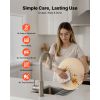 Pizza Stone, 15 in Round Pizza Stone, 0.67 in Large Cordierite Baking-Stone with Metal Peel, Scrape, 1450Fahrenheit Heat-Resistant Cooking Stones, for