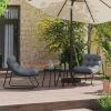 Garden Furniture 2 pcs Black 23.82 x 31.89 x 27.95 in