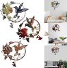 Round Metal Bird Wall Art Decor - Hummingbird Wall Art Silhouette for your patio, garden, and fence Art Decor