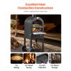 Outdoor Pizza Oven, 12" Pellet Fire Ovens, 2-Layer Pizza Oven Wood Fired, Wood Burning Outdoor Pizza-Oven with 2 Removable Wheels, 1000 F Max Temperat