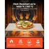Pizza Stone, 20 x 14 x 0.67 in Rectangular Pizza Stone, Extra Large Baking-Stone with Scraper, 1450Fahrenheit Heat-Resistant Cordierite, for Oven, BBQ