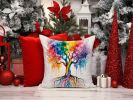 Rooted in Gay Pride Throw Pillow Machine Washable, Indoor Outdoor Decorative Pillow for Couch, Bed or Patio, 18Hx18W