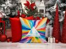 Gay Pride Intersectional Prism Throw Pillow Machine Washable, Indoor Outdoor Decorative Pillow for Couch, Bed or Patio, 18Hx18W