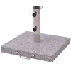 Umbrella Stand Grey Polished granite and stainless steel 17.7 in
