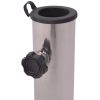 Umbrella Stand Grey Polished granite and stainless steel 17.7 in