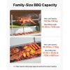 Rotisserie Grill, 38W BBQ Outdoor Pig & Lamb Spit Roaster, Charcoal Spit Roaster with 132 LBS Capacity, Wheels & 4-Level Height, Stainless Steel Elect