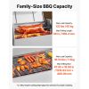 Rotisserie Grill, 38W BBQ Outdoor Pig & Lamb Spit Roaster, Charcoal Spit Roaster with 132 LBS Capacity, Wheels & 4-Level Height, Stainless Steel Rotis