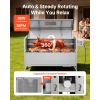 Rotisserie Grill, 38W BBQ Outdoor Pig & Lamb Spit Roaster, Charcoal Spit Roaster with 132 LBS Capacity, Wheels & 4-Level Height, Stainless Steel Rotis