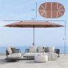 Outdoor Umbrella, Sunshade Umbrella, Terrace Umbrella, Tan